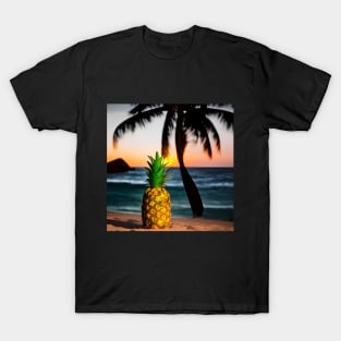 Pineapple on Beach T-Shirt